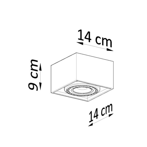 Lámpara de techo QUATRO 1 hormigón - Image 4